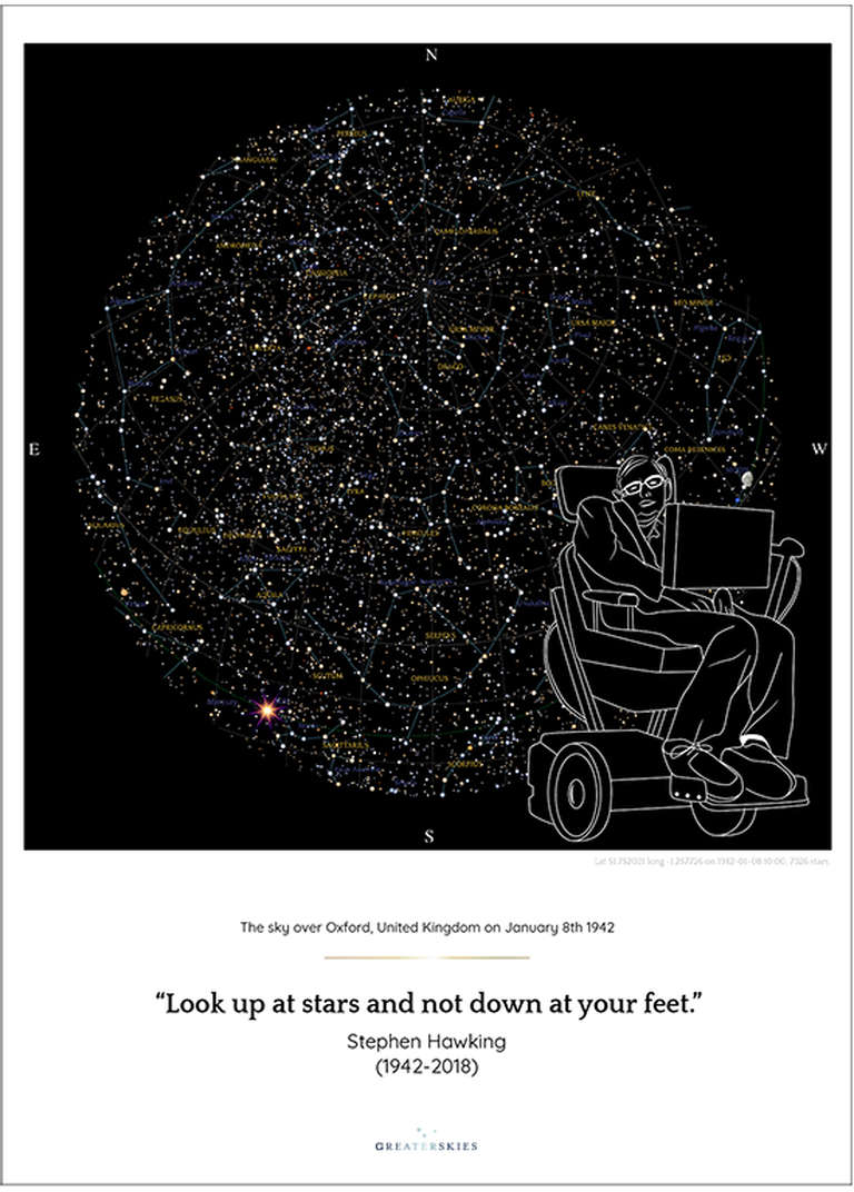 La nostra mappa del cielo tributo al professor Hawking